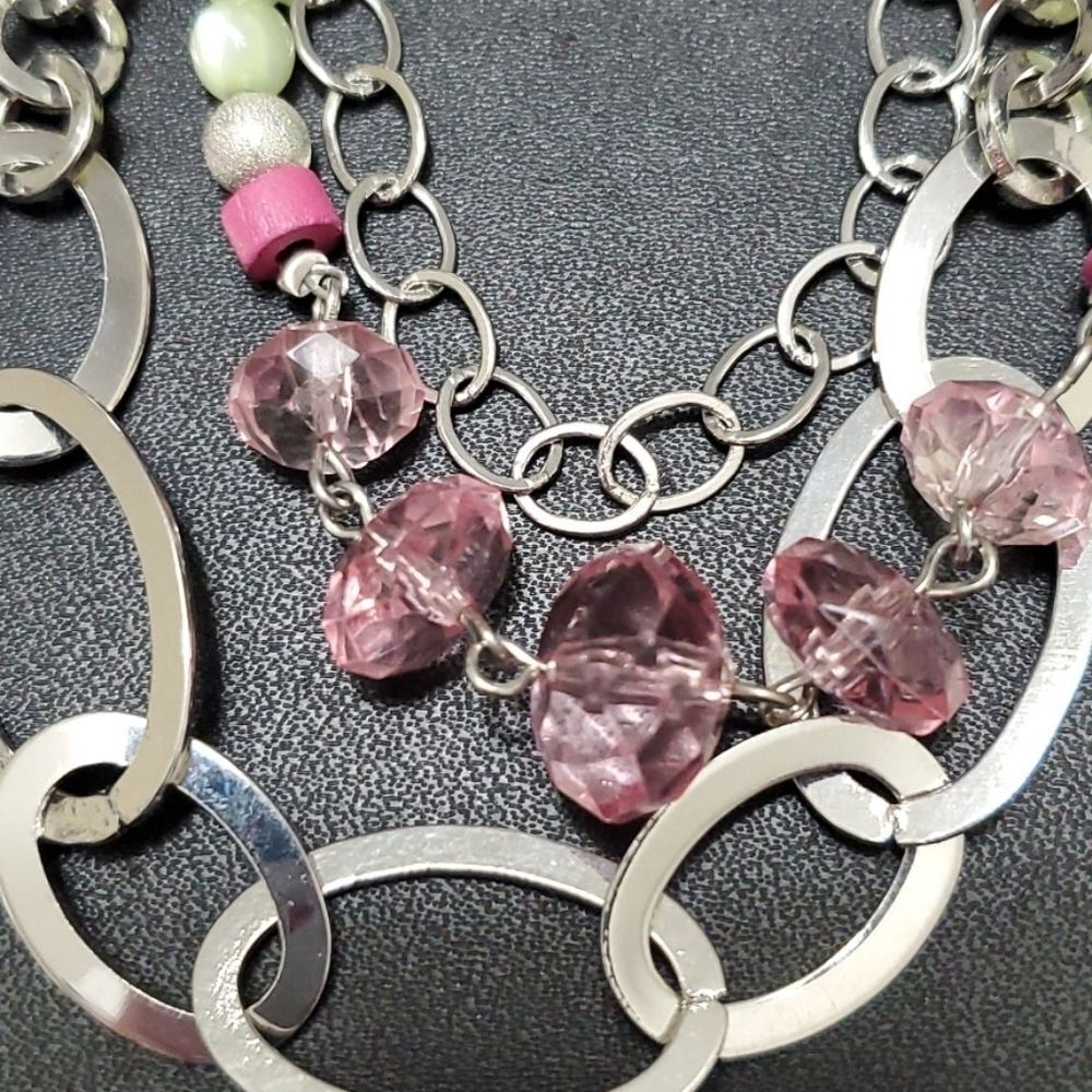 Christopher & Banks silver tone necklace 20-23"